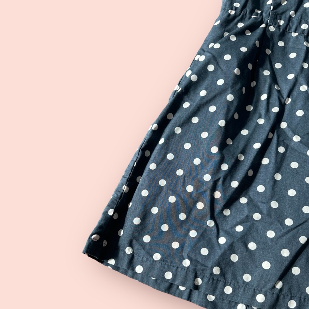 Woman’s Boden Blue Polka Dot Print Tank Top Collar Button Front Dress Size 12 - Picture 8 of 15